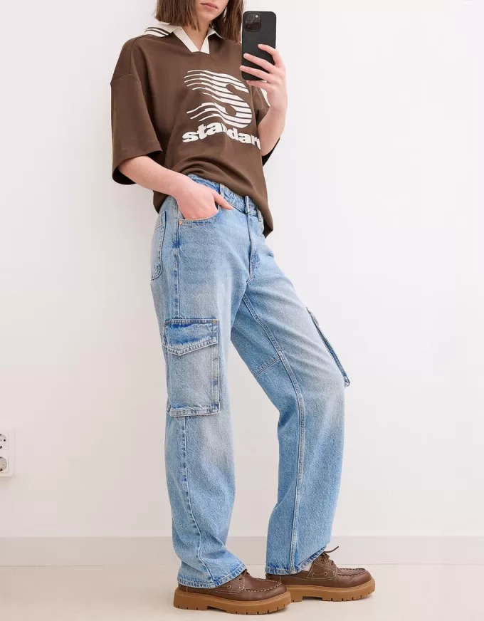 Straight-leg cargo jeans Straight-leg cargo jeans