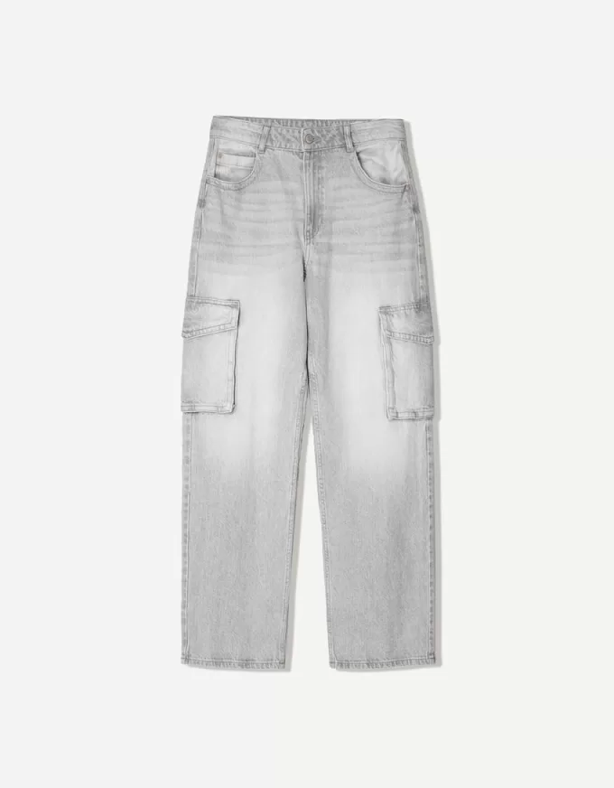 Straight-leg cargo jeans Straight-leg cargo jeans