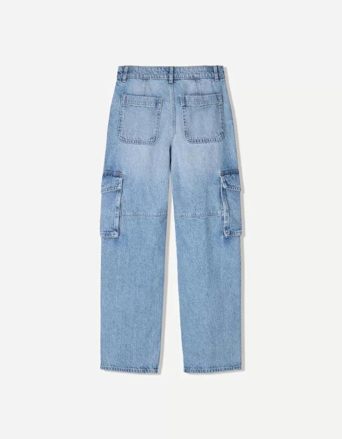 Straight-leg cargo jeans Straight-leg cargo jeans
