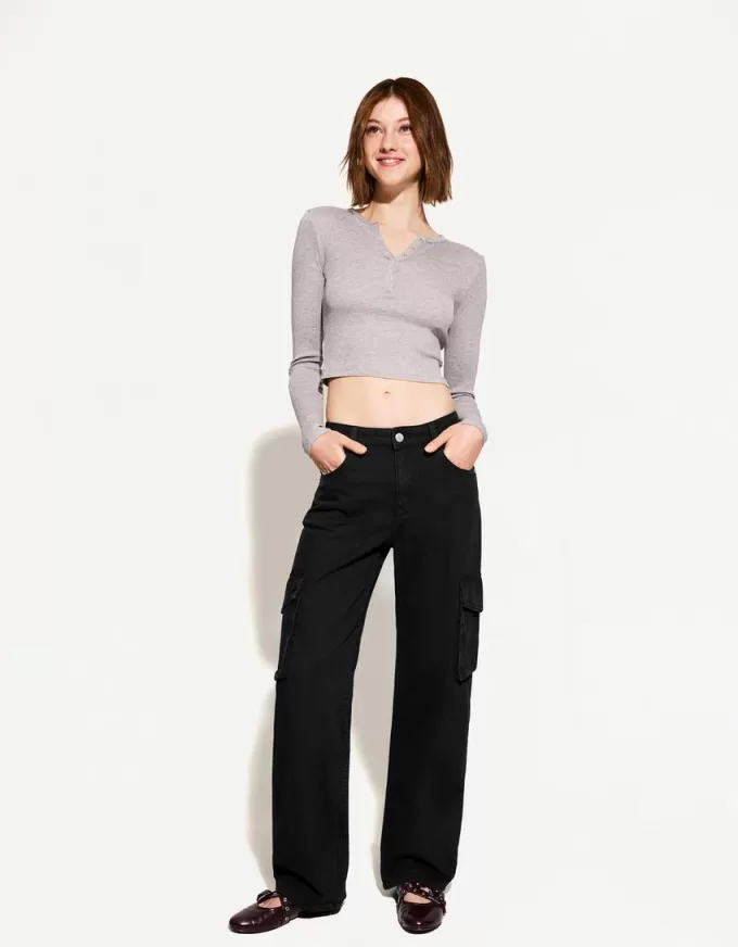 Straight-leg cargo jeans Straight-leg cargo jeans