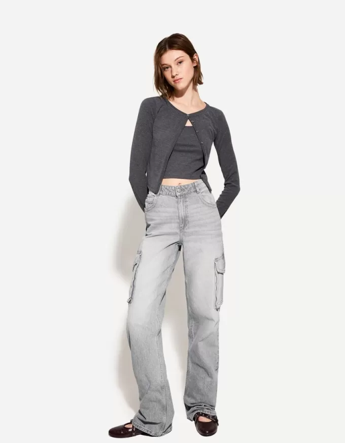 Straight-leg cargo jeans Straight-leg cargo jeans