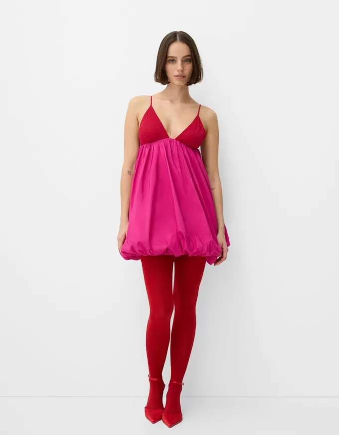 Strappy balloon mini dress