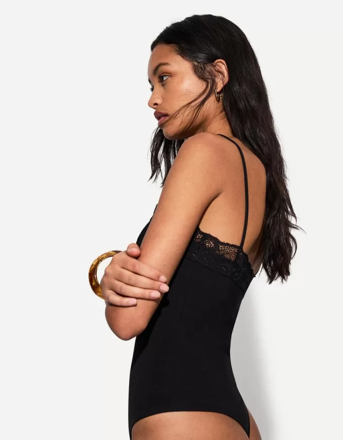 Strappy blonde lace bodysuit Strappy blonde lace bodysuit