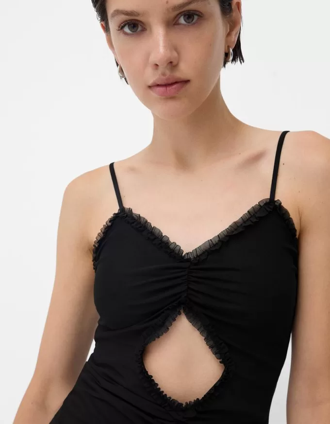 Strappy tulle dress with ruffles Strappy tulle dress with ruffles