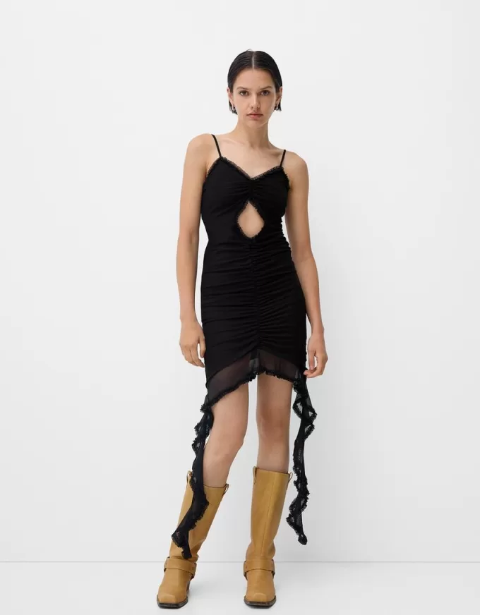 Strappy tulle dress with ruffles Strappy tulle dress with ruffles