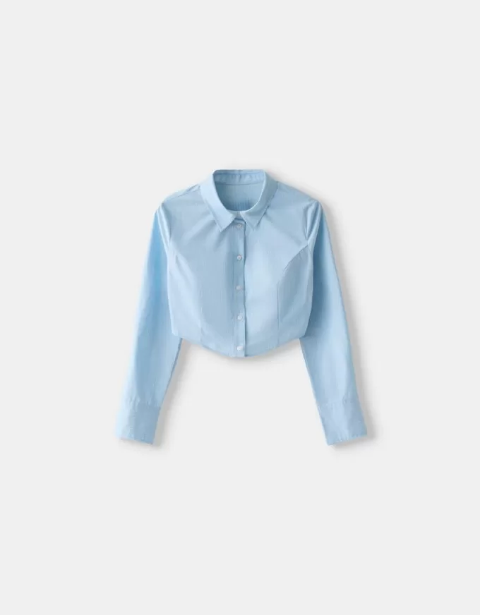 Striped fitted shirt with long sleeves Striped fitted shirt with long sleeves