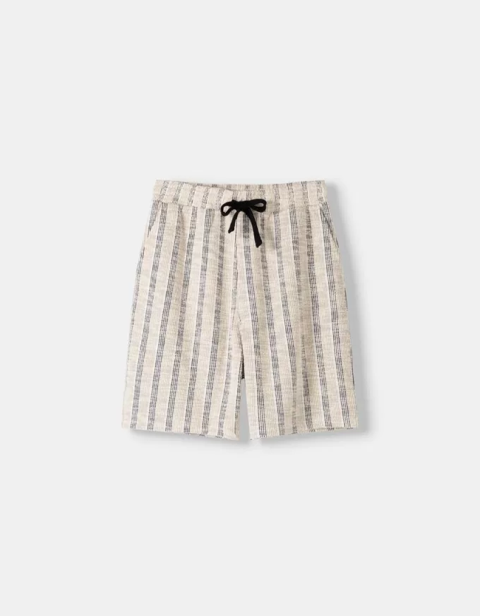 Striped jacquard Bermuda shorts Striped jacquard Bermuda shorts