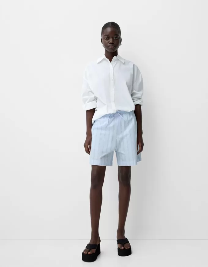 Striped jogger Bermuda shorts Striped jogger Bermuda shorts