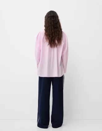 Striped oversize long sleeve shirt