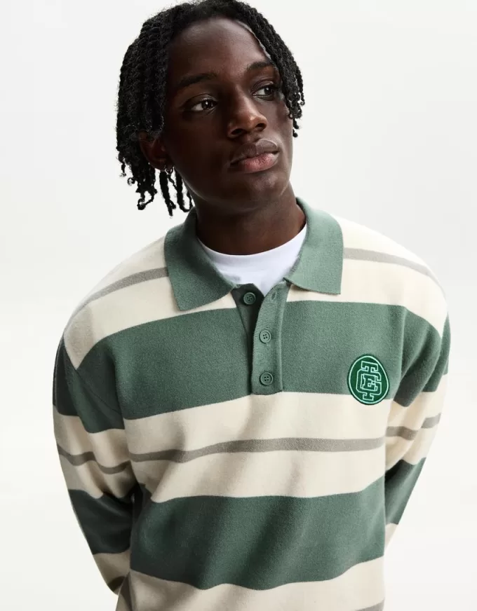 Striped polo sweater Striped polo sweater