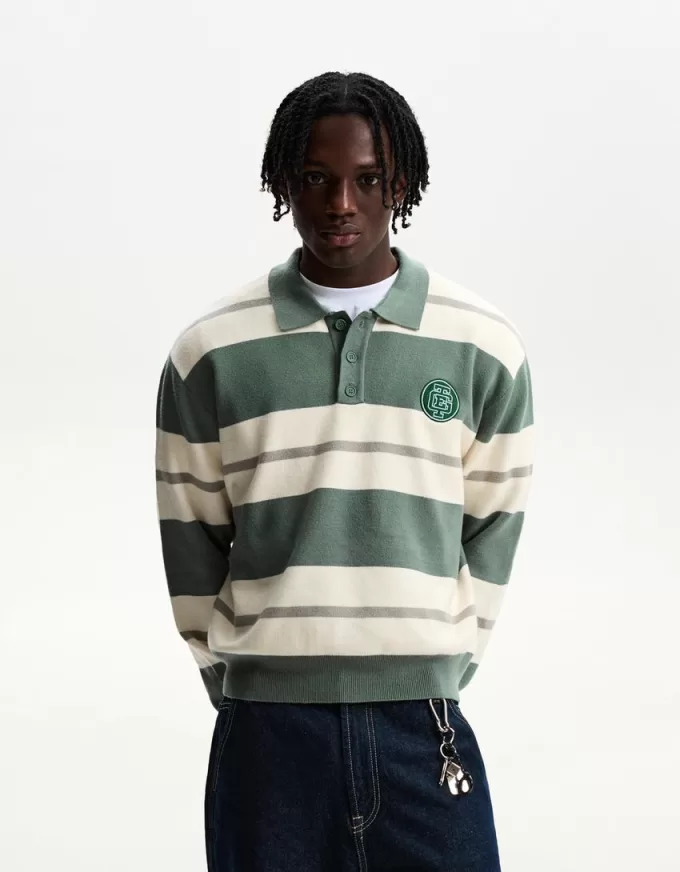 Striped polo sweater Striped polo sweater