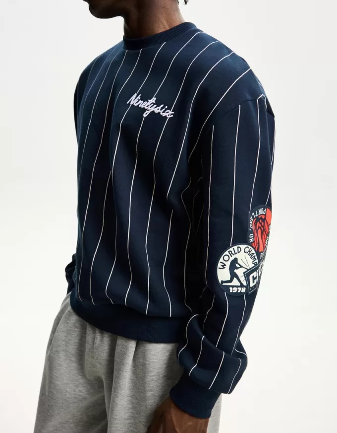 Striped print sporty sweatshirt Striped print sporty sweatshirt