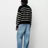 Striped purl knit sweater Striped purl knit sweater