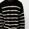 Striped purl knit sweater Striped purl knit sweater