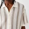 Striped textured short sleeve shirt Striped textured short sleeve shirt