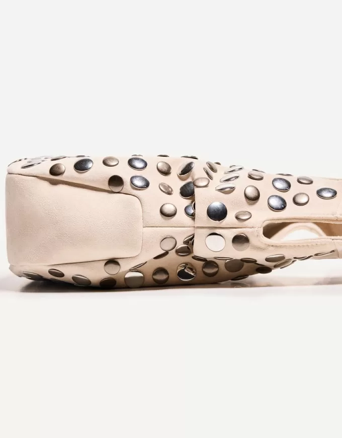 Studded faux suede bag Studded faux suede bag