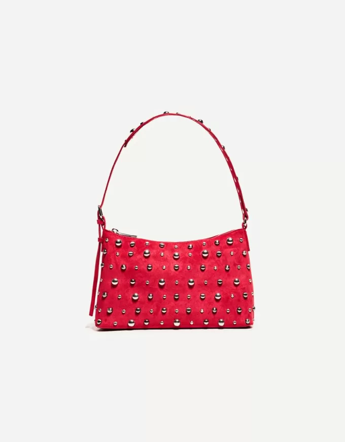 Studded faux suede bag Studded faux suede bag