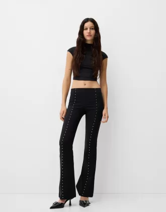 Studded flared pants