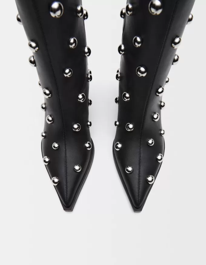 Studded high-heel ankle boots Studded high-heel ankle boots