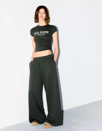 Super wide-leg plush pants