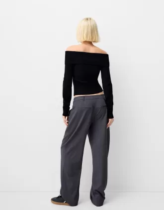 Sweater with a Bardot neckline 1 330x423 - Sweater with a Bardot neckline