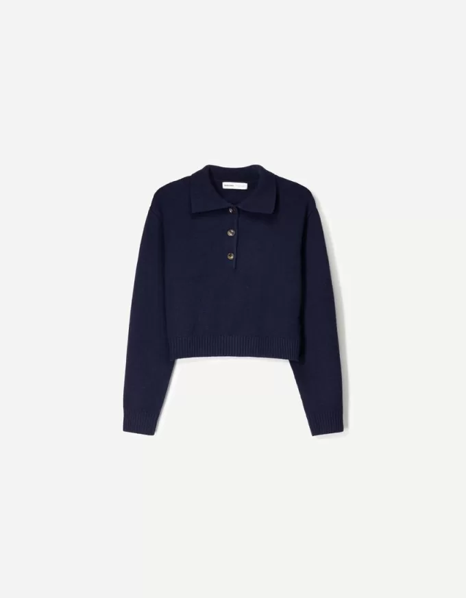 Sweater with polo collar Sweater with polo collar
