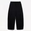 Sweatshirt material barrel pants Sweatshirt material barrel pants