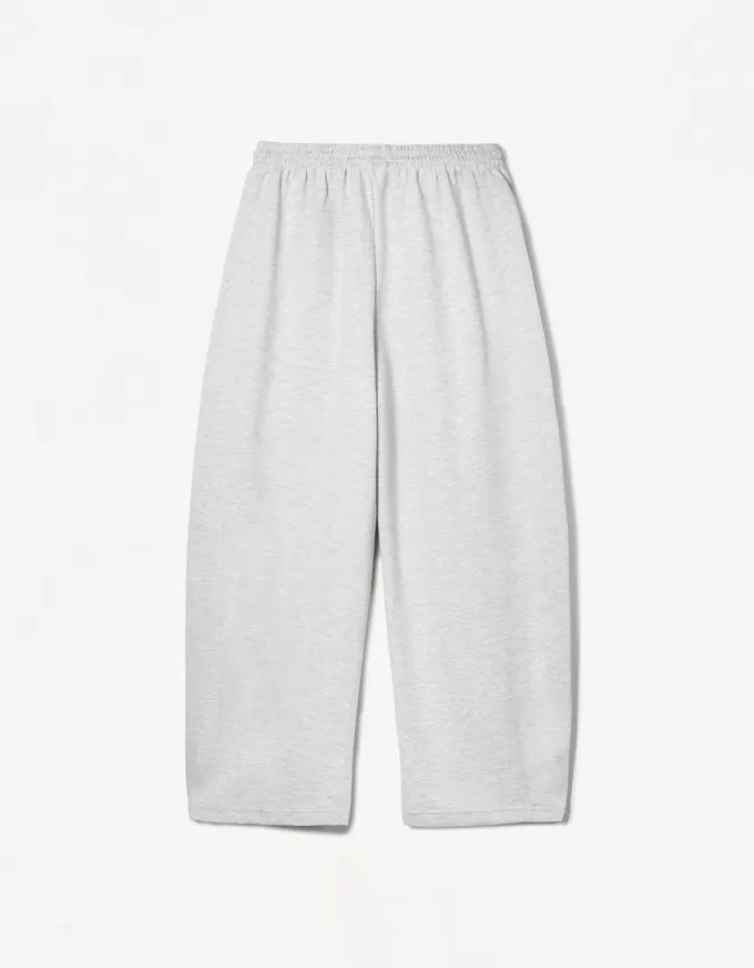 Sweatshirt material barrel pants Sweatshirt material barrel pants
