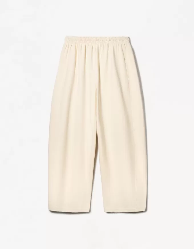 Sweatshirt material barrel pants Sweatshirt material barrel pants