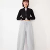 Sweatshirt material barrel pants Sweatshirt material barrel pants