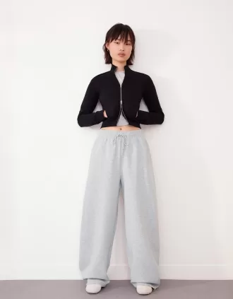 Sweatshirt material barrel pants
