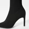 Tailored high-heel ankle boots