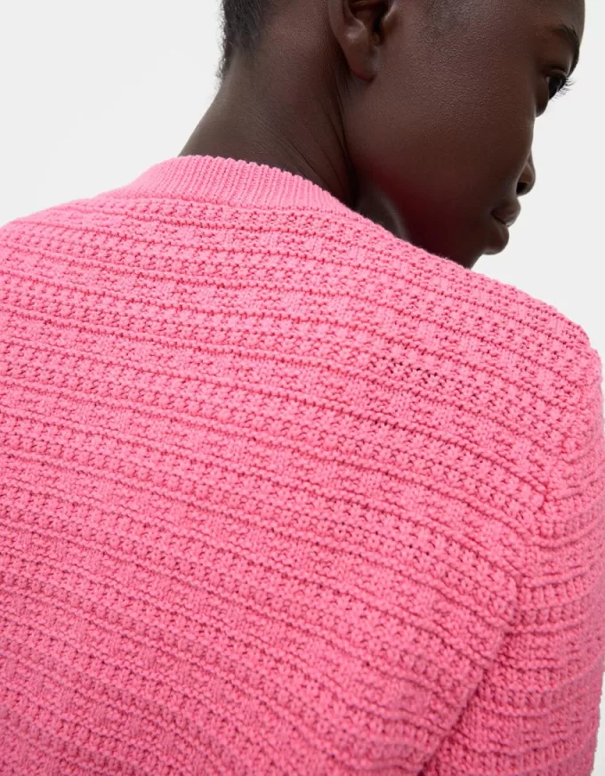 Textured crew neck cardigan Textured crew neck cardigan