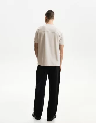 Textured short sleeve T-shirt