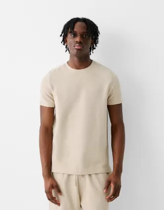 Textured short sleeve T-shirt