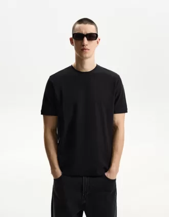 Textured short sleeve T-shirt