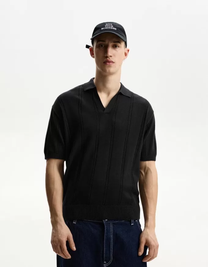 Textured short sleeve polo shirt Textured short sleeve polo shirt