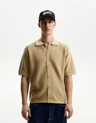 Textured short sleeve shirt