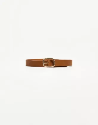 Thin faux leather belt