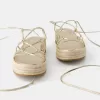 Tied flat jute sandals Tied flat jute sandals
