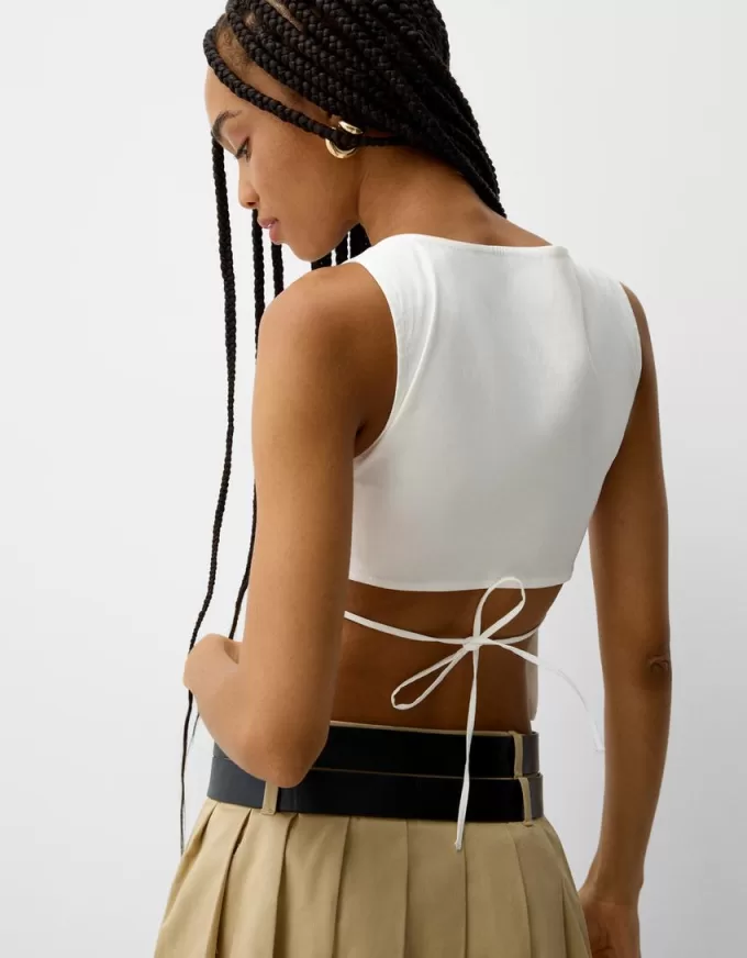 Top with tied detail at the back Top with tied detail at the back