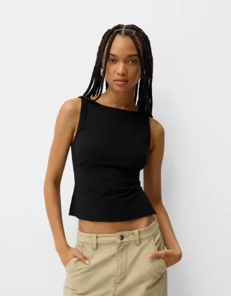 Top with tied detail at the back