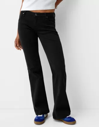 Twill flared pants