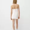 Twill halterneck mini dress