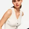 V-neck ribbed vest V-neck ribbed vest
