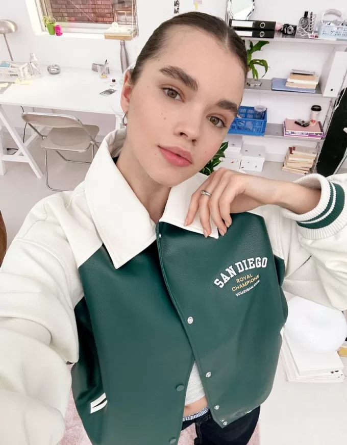 Varsity faux leather jacket Varsity faux leather jacket