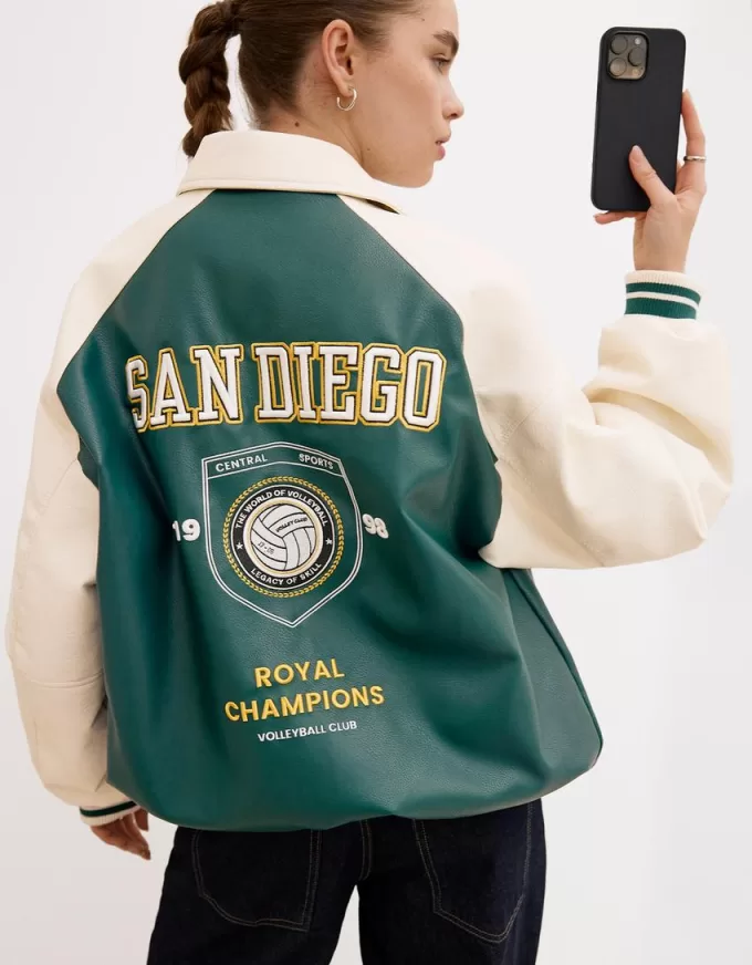 Varsity faux leather jacket Varsity faux leather jacket