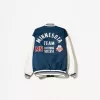 Varsity jacket with contrasting sleeves Varsity jacket with contrasting sleeves