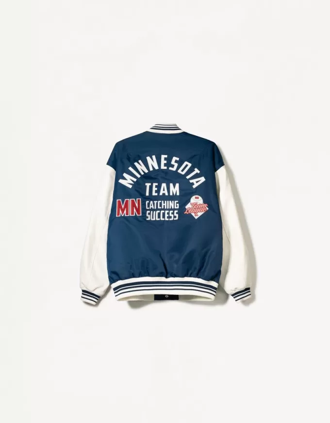 Varsity jacket with contrasting sleeves Varsity jacket with contrasting sleeves