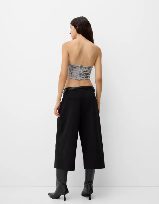 Velvet corsetry-inspired top Velvet corsetry-inspired top